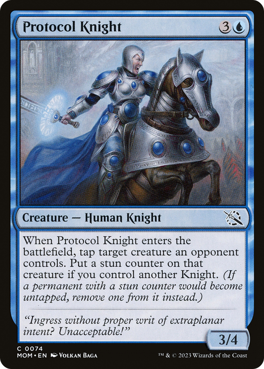 Protocol Knight (MOM-074) - March of the Machine - Premium MTG Single from Wizards of the Coast - Just $0.08! Shop now at Game Crave Tournament Store