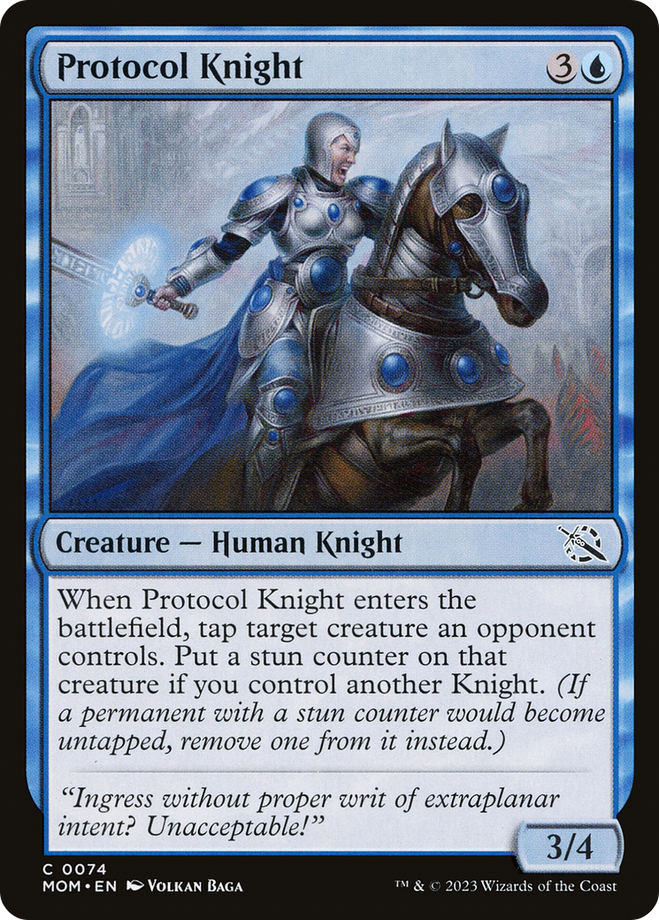 Protocol Knight (MOM-074) - March of the Machine Foil - Premium MTG Single from Wizards of the Coast - Just $0.08! Shop now at Game Crave Tournament Store