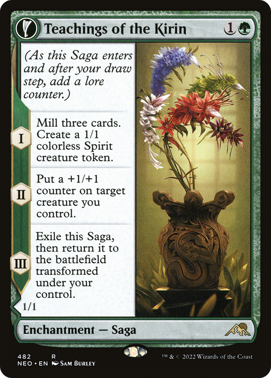 Teachings of the Kirin // Kirin-Touched Orochi (NEO-482) - Kamigawa: Neon Dynasty: (Extended Art, fandfc) - Premium MTG Single from Wizards of the Coast - Just $0.08! Shop now at Game Crave Tournament Store