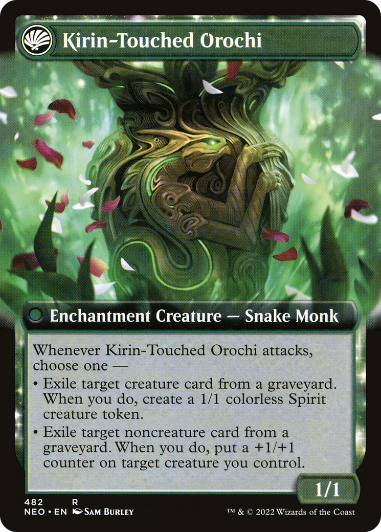 Teachings of the Kirin // Kirin-Touched Orochi (NEO-482) - Kamigawa: Neon Dynasty: (Extended Art, fandfc) Foil - Premium MTG Single from Wizards of the Coast - Just $0.08! Shop now at Game Crave Tournament Store