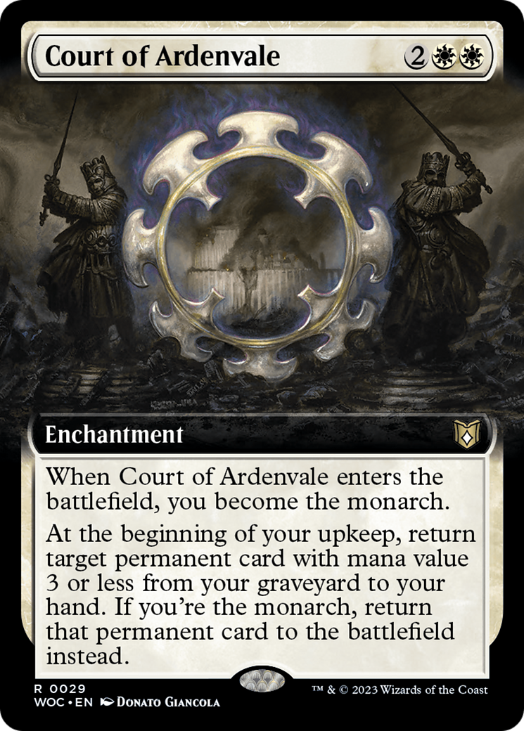 Court of Ardenvale (WOC-029) - Wilds of Eldraine Commander: (Extended Art) - Premium MTG Single from Wizards of the Coast - Just $0.91! Shop now at Game Crave Tournament Store