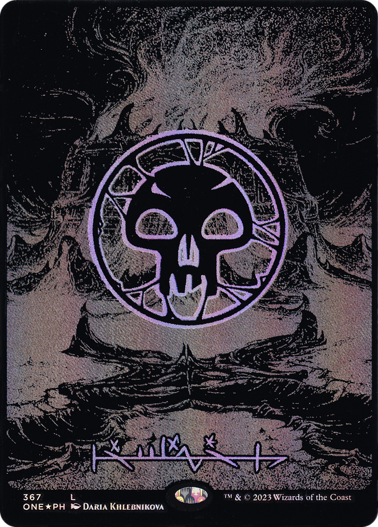 Swamp (ONE-367) - Phyrexia: All Will Be One (Borderless) Foil - Premium MTG Single from Wizards of the Coast - Just $2.93! Shop now at Game Crave Tournament Store