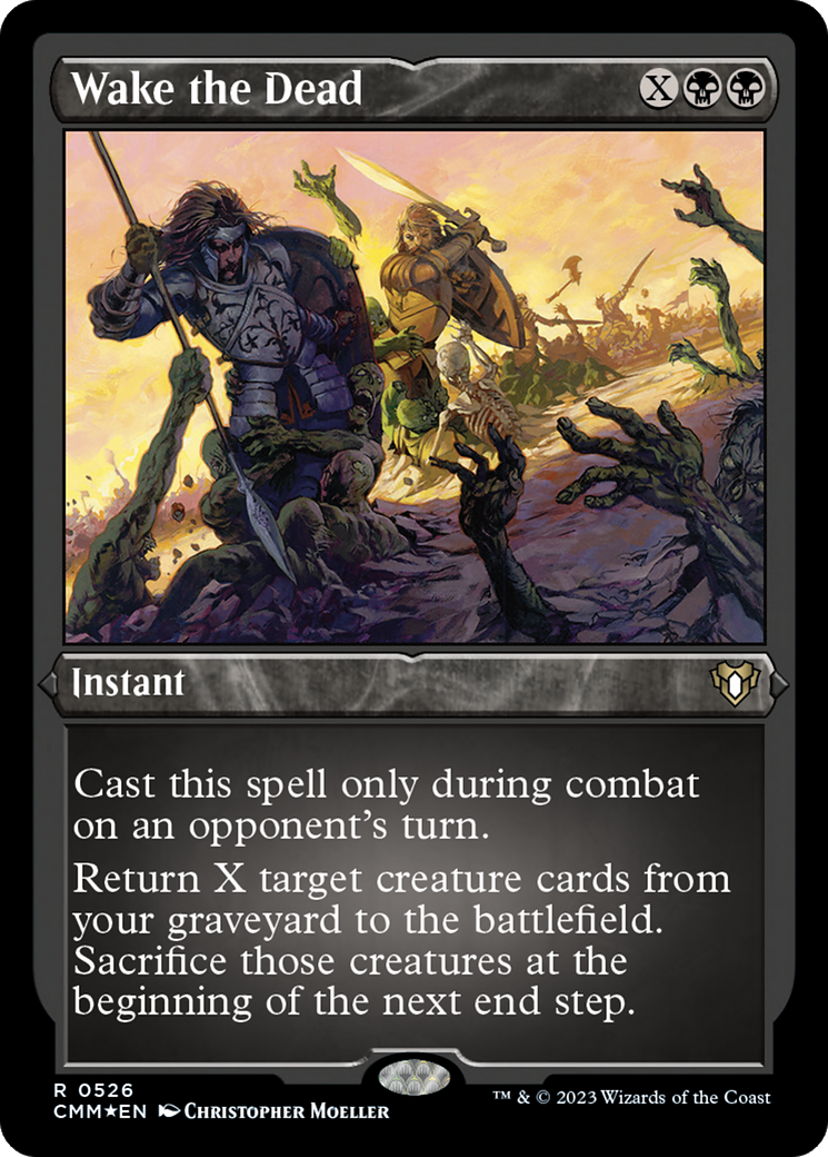 Wake the Dead (CMM-526) - Commander Masters Etched Foil - Premium MTG Single from Wizards of the Coast - Just $0.37! Shop now at Game Crave Tournament Store