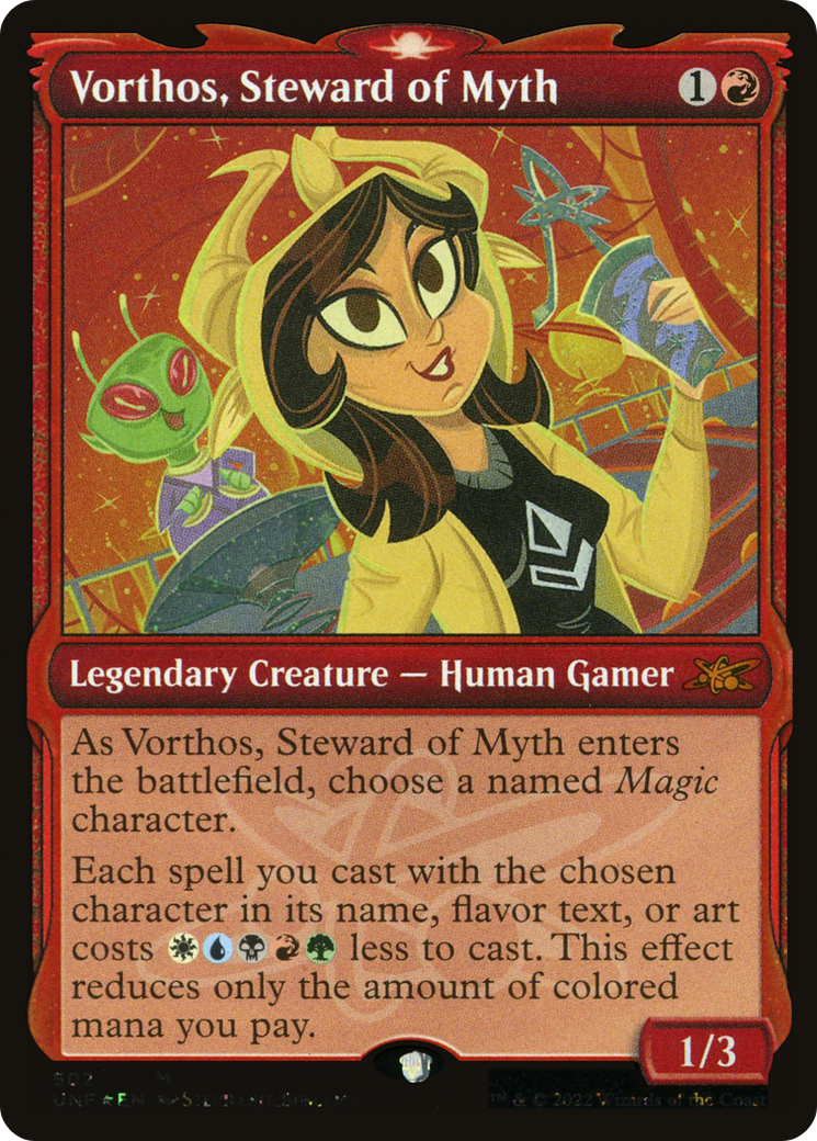 Vorthos, Steward of Myth (UNF-502) - Unfinity: (Showcase) Foil - Premium MTG Single from Wizards of the Coast - Just $0.16! Shop now at Game Crave Tournament Store