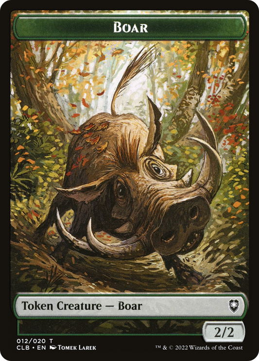 Boar (TCLB-012) - Battle for Baldur's Gate Tokens - Premium MTG Single from Wizards of the Coast - Just $0.08! Shop now at Game Crave Tournament Store