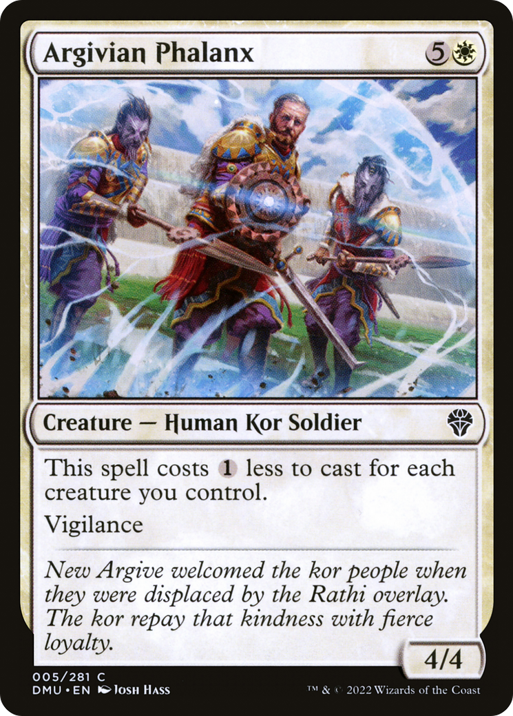 Argivian Phalanx (DMU-005) - Dominaria United Foil - Premium MTG Single from Wizards of the Coast - Just $0.08! Shop now at Game Crave Tournament Store