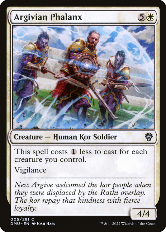 Argivian Phalanx (DMU-005) - Dominaria United Foil - Premium MTG Single from Wizards of the Coast - Just $0.08! Shop now at Game Crave Tournament Store