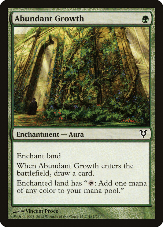 Abundant Growth (AVR-167) - Avacyn Restored Foil - Premium MTG Single from Wizards of the Coast - Just $3.24! Shop now at Game Crave Tournament Store