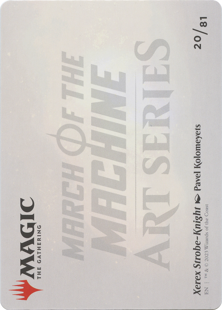 Xerex Strobe-Knight // Xerex Strobe-Knight (AMOM-020) - March of the Machine Art Series (Borderless) - Premium MTG Single from Wizards of the Coast - Just $0! Shop now at Game Crave Tournament Store