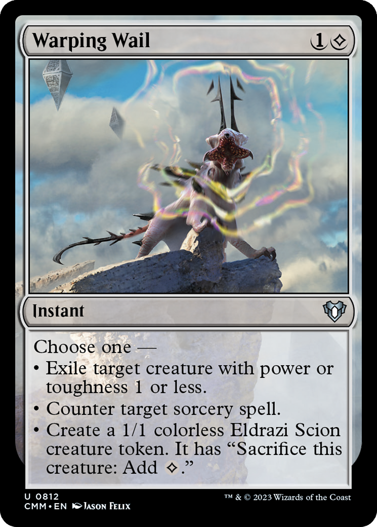 Warping Wail (CMM-812) - Commander Masters - Premium MTG Single from Wizards of the Coast - Just $0.08! Shop now at Game Crave Tournament Store