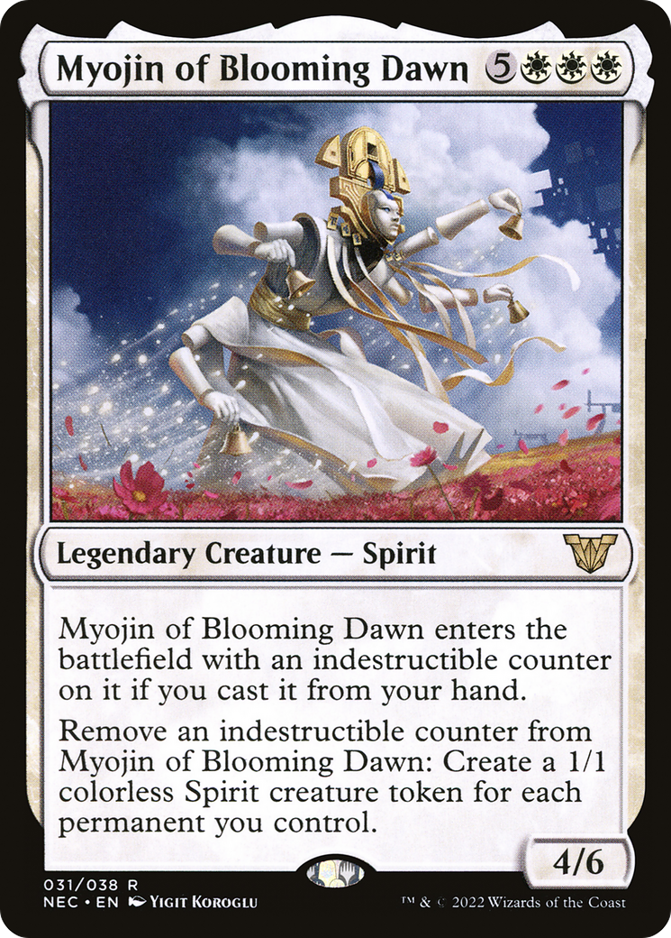 Myojin of Blooming Dawn (NEC-031) - Neon Dynasty Commander - Premium MTG Single from Wizards of the Coast - Just $0.23! Shop now at Game Crave Tournament Store