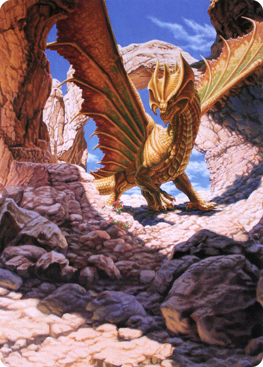 Ancient Brass Dragon // Ancient Brass Dragon (ACLB-002) - Battle for Baldur's Gate Art Series (Borderless) - Premium MTG Single from Wizards of the Coast - Just $0! Shop now at Game Crave Tournament Store