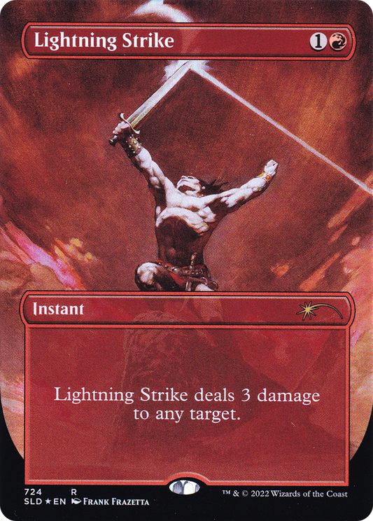 Lightning Strike (SLD-724) - Secret Lair Drop (Borderless) Foil - Premium MTG Single from Wizards of the Coast - Just $7.56! Shop now at Game Crave Tournament Store