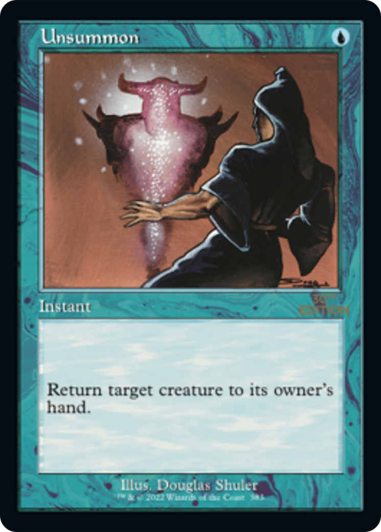 Unsummon (30A-383) - 30th Anniversary Edition - Premium MTG Single from Wizards of the Coast - Just $21.60! Shop now at Game Crave Tournament Store