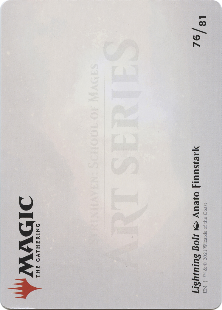 Lightning Bolt // Lightning Bolt (ASTX-076) - Strixhaven Art Series (Borderless) Foil - Premium MTG Single from Wizards of the Coast - Just $0! Shop now at Game Crave Tournament Store