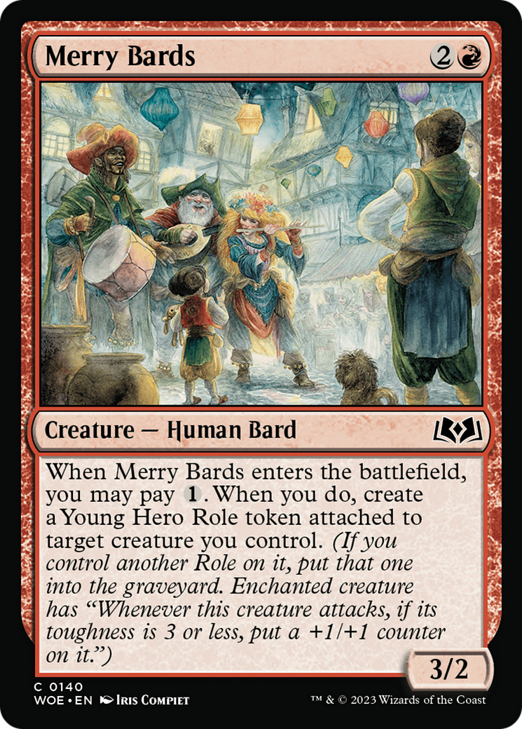 Merry Bards (WOE-140) - Wilds of Eldraine Foil - Premium MTG Single from Wizards of the Coast - Just $0.08! Shop now at Game Crave Tournament Store