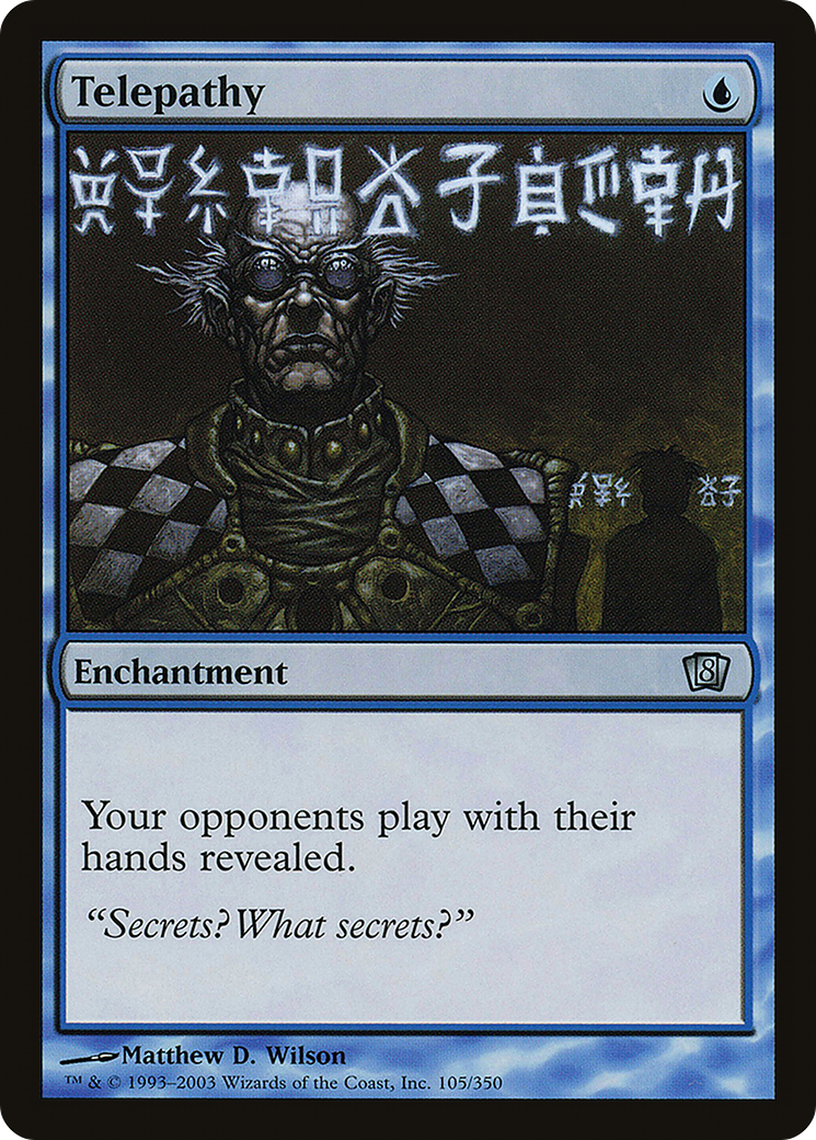 Telepathy (8ED-105★) - Eighth Edition Foil - Premium MTG Single from Wizards of the Coast - Just $1.68! Shop now at Game Crave Tournament Store