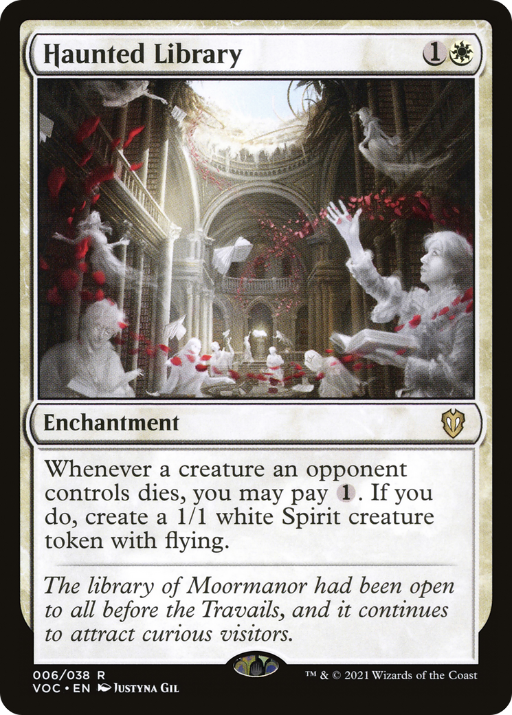 Haunted Library (VOC-006) - Crimson Vow Commander - Premium MTG Single from Wizards of the Coast - Just $0.14! Shop now at Game Crave Tournament Store