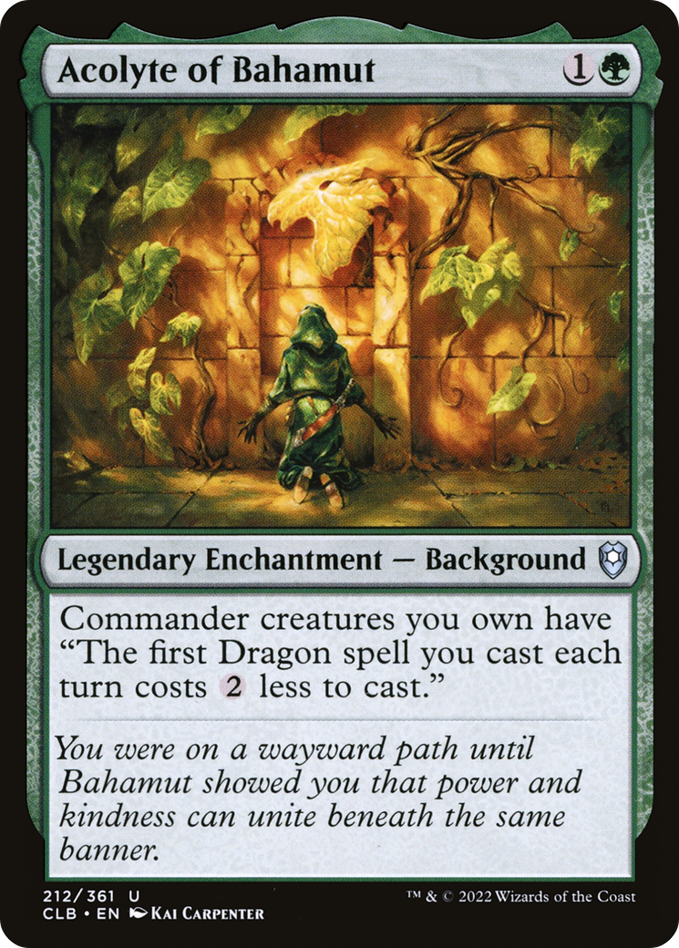 Acolyte of Bahamut (CLB-212) - Commander Legends: Battle for Baldur's Gate Foil - Premium MTG Single from Wizards of the Coast - Just $0.25! Shop now at Game Crave Tournament Store