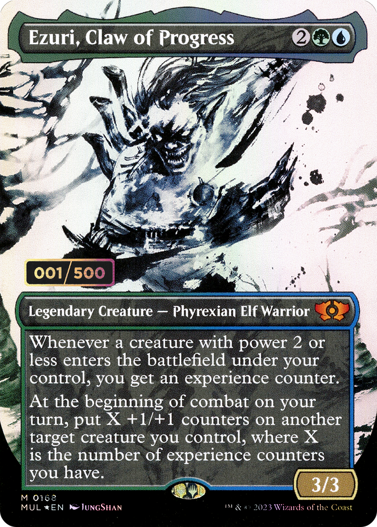 Ezuri, Claw of Progress (MUL-168Z) - Multiverse Legends: (Showcase) (Borderless) Foil - Premium MTG Single from Wizards of the Coast - Just $124! Shop now at Game Crave Tournament Store