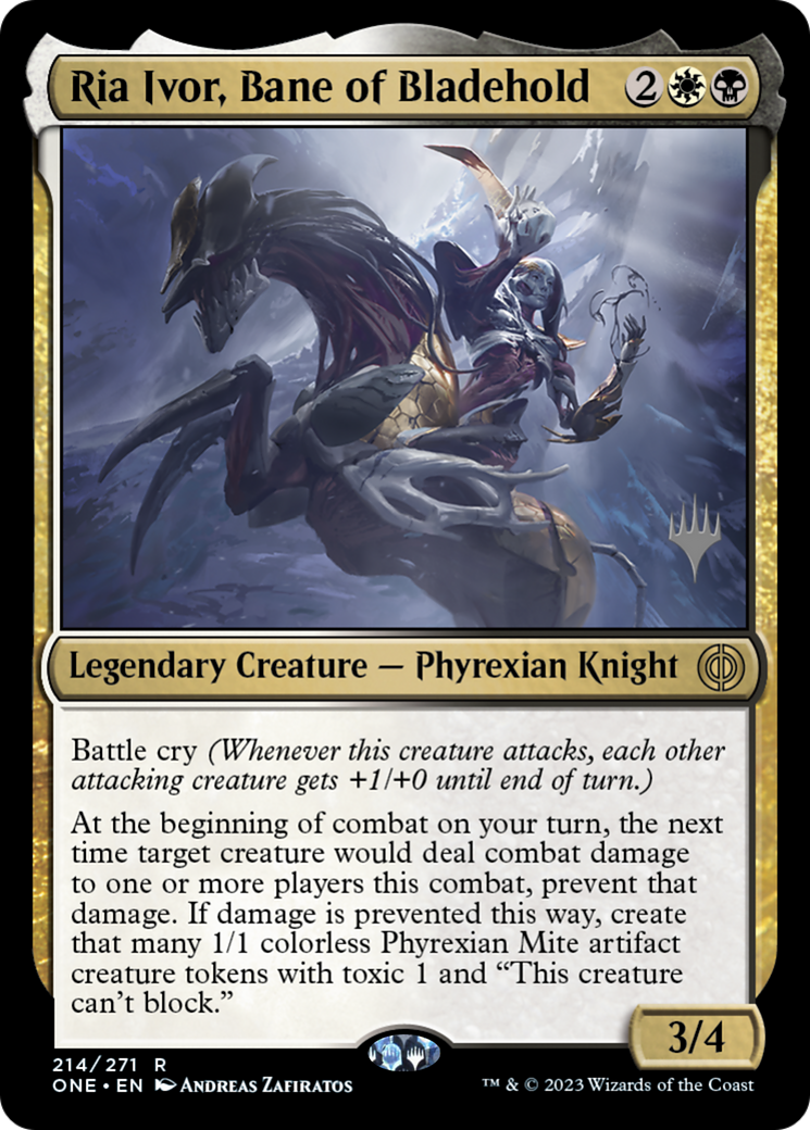 Ria Ivor, Bane of Bladehold (PONE-214P) - Phyrexia: All Will Be One Promos - Premium MTG Single from Wizards of the Coast - Just $0.08! Shop now at Game Crave Tournament Store