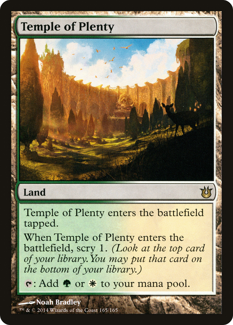 Temple of Plenty (BNG-165) - Born of the Gods - Premium MTG Single from Wizards of the Coast - Just $0.28! Shop now at Game Crave Tournament Store