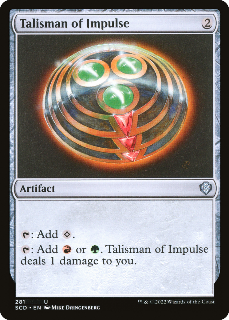 Talisman of Impulse (SCD-281) - Starter Commander Decks - Premium MTG Single from Wizards of the Coast - Just $0.08! Shop now at Game Crave Tournament Store