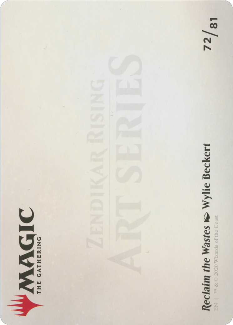 Reclaim the Wastes // Reclaim the Wastes (AZNR-072) - Zendikar Rising Art Series (Borderless) Foil - Premium MTG Single from Wizards of the Coast - Just $0! Shop now at Game Crave Tournament Store
