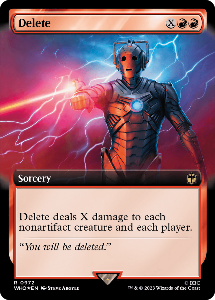 Delete (WHO-972) - Doctor Who: (Extended Art) Foil - Premium MTG Single from Wizards of the Coast - Just $1.01! Shop now at Game Crave Tournament Store