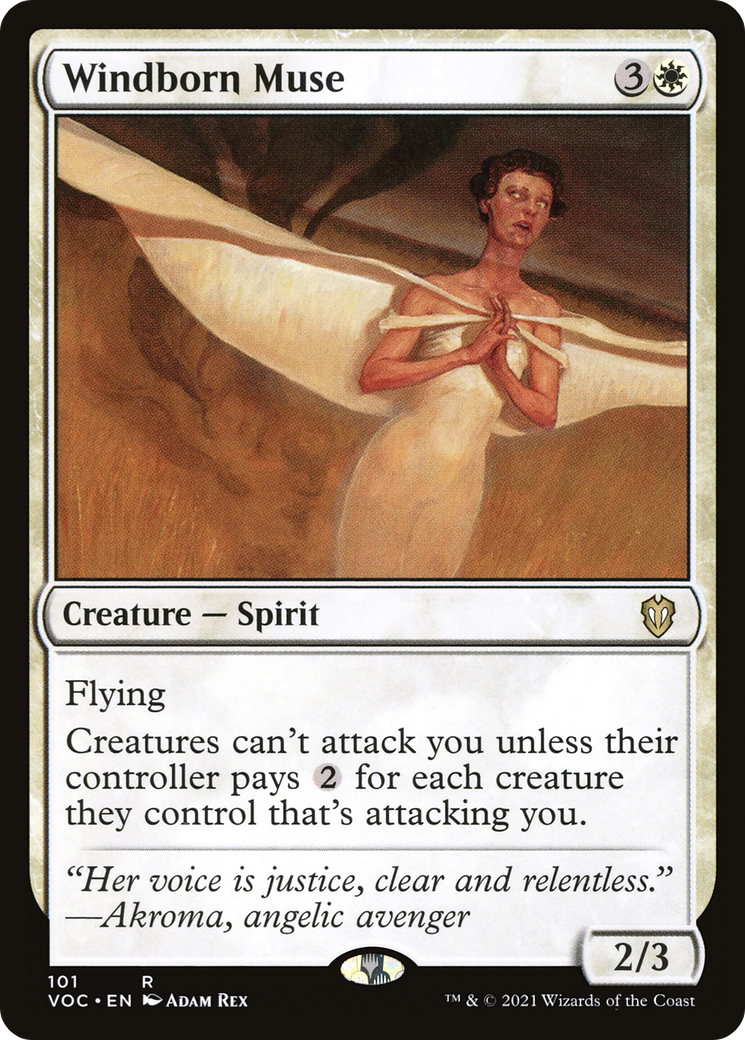 Windborn Muse (VOC-101) - Crimson Vow Commander - Premium MTG Single from Wizards of the Coast - Just $0.46! Shop now at Game Crave Tournament Store