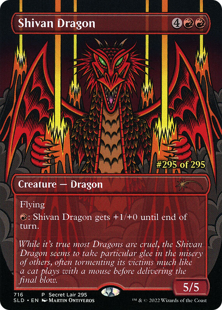 Shivan Dragon (SLD-716) - Secret Lair Drop (Borderless) - Premium MTG Single from Wizards of the Coast - Just $1319.99! Shop now at Game Crave Tournament Store
