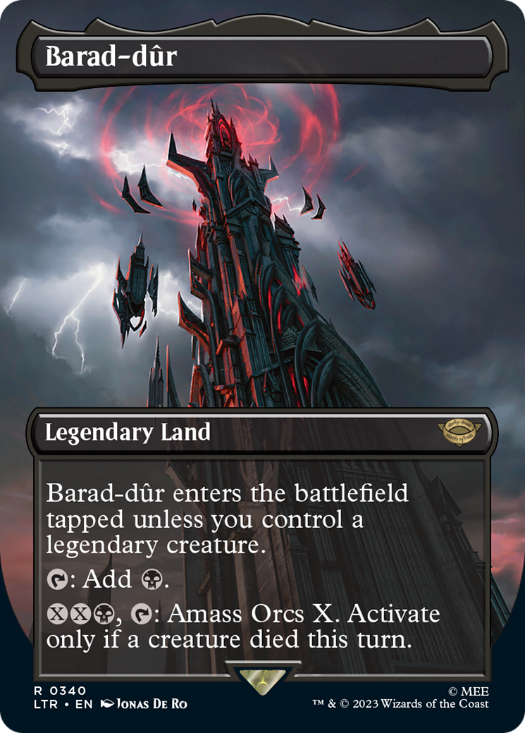 Barad-dûr (LTR-340) - The Lord of the Rings: Tales of Middle-earth (Borderless) - Premium MTG Single from Wizards of the Coast - Just $0.26! Shop now at Game Crave Tournament Store