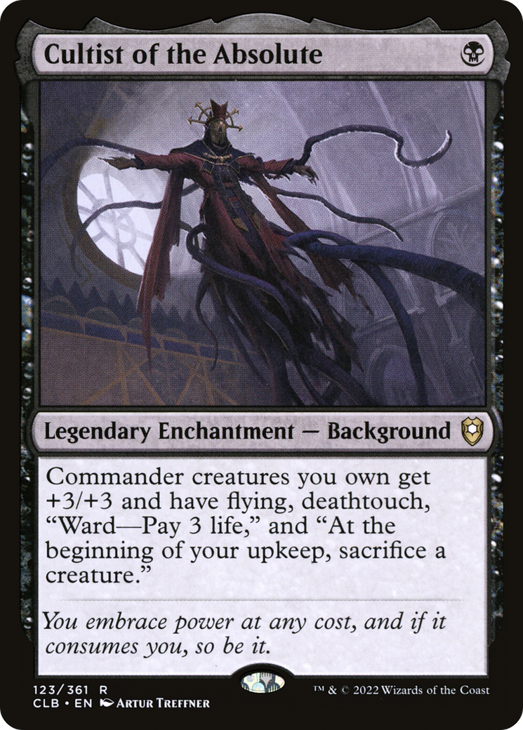 Cultist of the Absolute (CLB-123) - Commander Legends: Battle for Baldur's Gate - Premium MTG Single from Wizards of the Coast - Just $0.08! Shop now at Game Crave Tournament Store