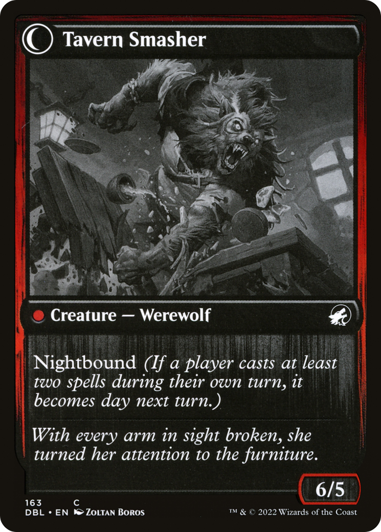 Tavern Ruffian // Tavern Smasher (DBL-163) - Innistrad: Double Feature: (Double Faced Transform) - Premium MTG Single from Wizards of the Coast - Just $0.21! Shop now at Game Crave Tournament Store