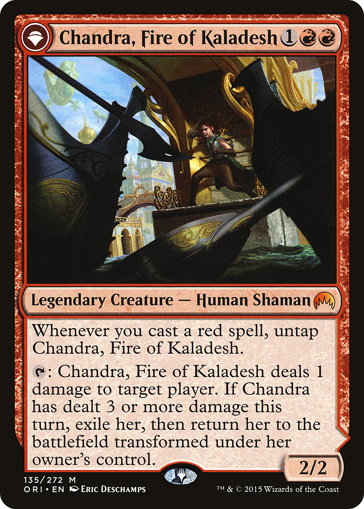 Chandra, Fire of Kaladesh // Chandra, Roaring Flame (ORI-135) - Magic Origins: (originpwdfc) Foil - Premium MTG Single from Wizards of the Coast - Just $6.13! Shop now at Game Crave Tournament Store