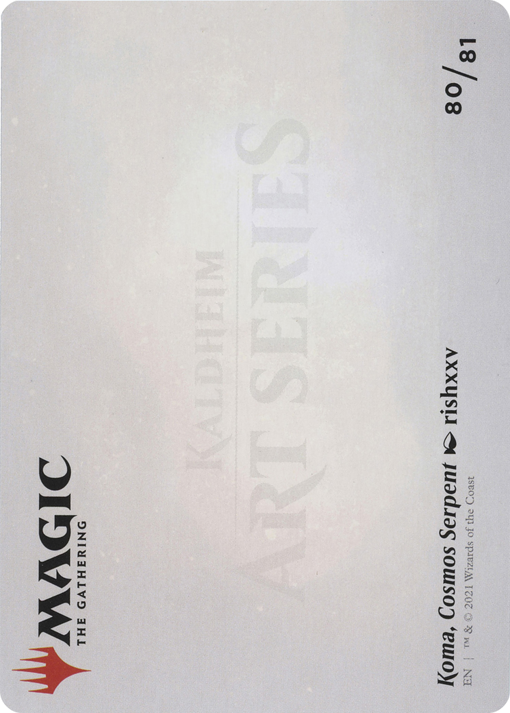 Koma, Cosmos Serpent // Koma, Cosmos Serpent (AKHM-080) - Kaldheim Art Series (Borderless) Foil - Premium MTG Single from Wizards of the Coast - Just $0! Shop now at Game Crave Tournament Store