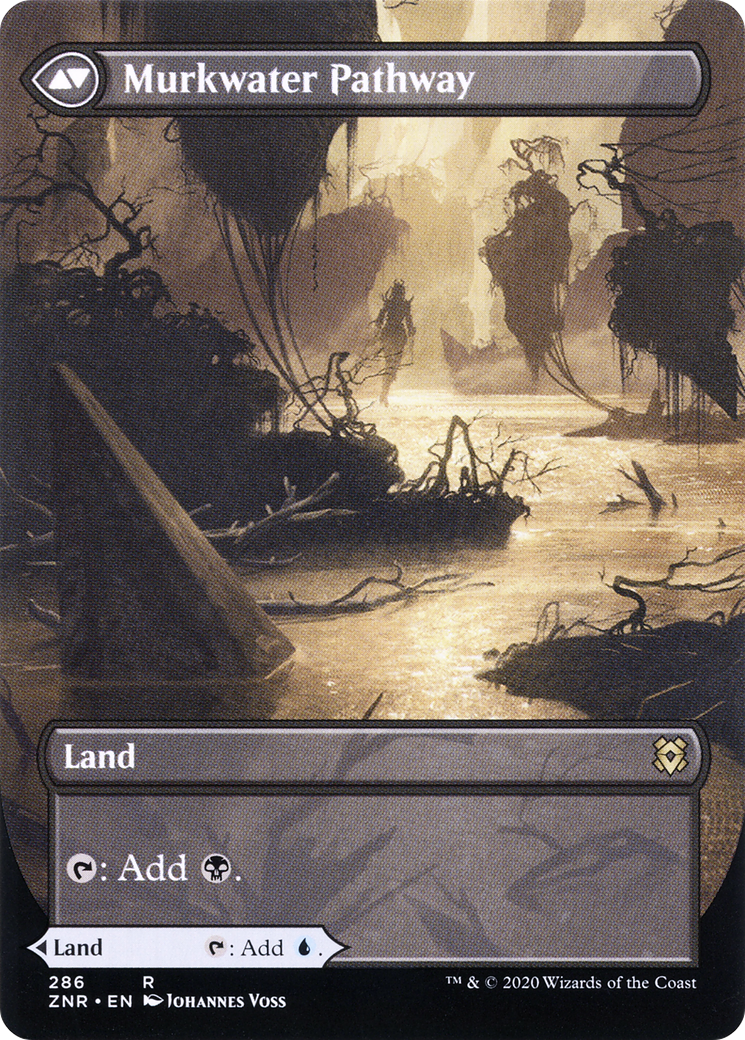 Clearwater Pathway // Murkwater Pathway (ZNR-286) - Zendikar Rising: (Showcase) (Borderless) Foil - Premium MTG Single from Wizards of the Coast - Just $3.42! Shop now at Game Crave Tournament Store