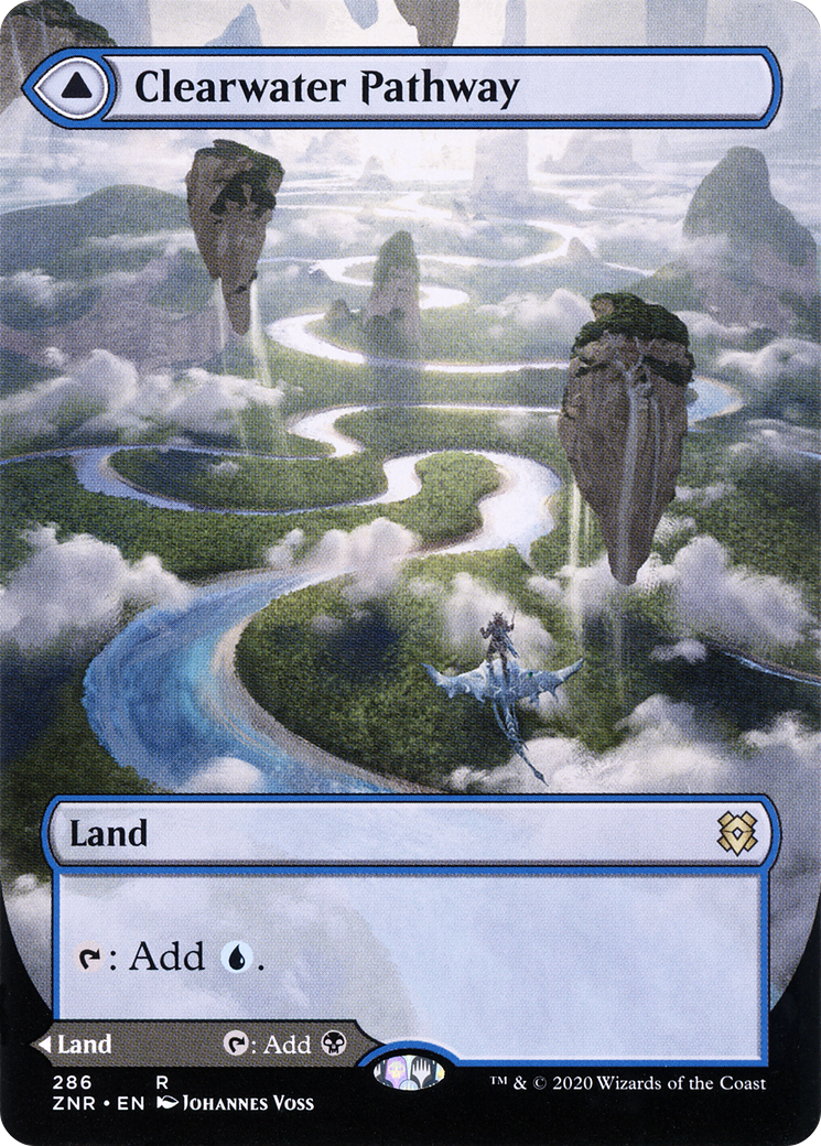 Clearwater Pathway // Murkwater Pathway (ZNR-286) - Zendikar Rising: (Showcase) (Borderless) Foil - Premium MTG Single from Wizards of the Coast - Just $3.42! Shop now at Game Crave Tournament Store
