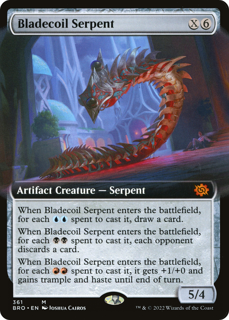 Bladecoil Serpent (BRO-361) - The Brothers' War: (Extended Art) Foil - Premium MTG Single from Wizards of the Coast - Just $0.10! Shop now at Game Crave Tournament Store