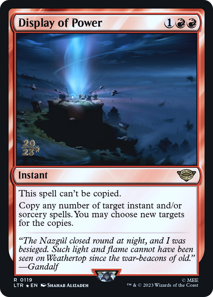 Display of Power (PLTR-119S) - Tales of Middle-earth Promos Foil - Premium MTG Single from Wizards of the Coast - Just $0.22! Shop now at Game Crave Tournament Store