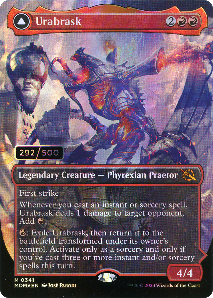 Urabrask // The Great Work (MOM-341) - March of the Machine (Borderless) Foil - Premium MTG Single from Wizards of the Coast - Just $520! Shop now at Game Crave Tournament Store