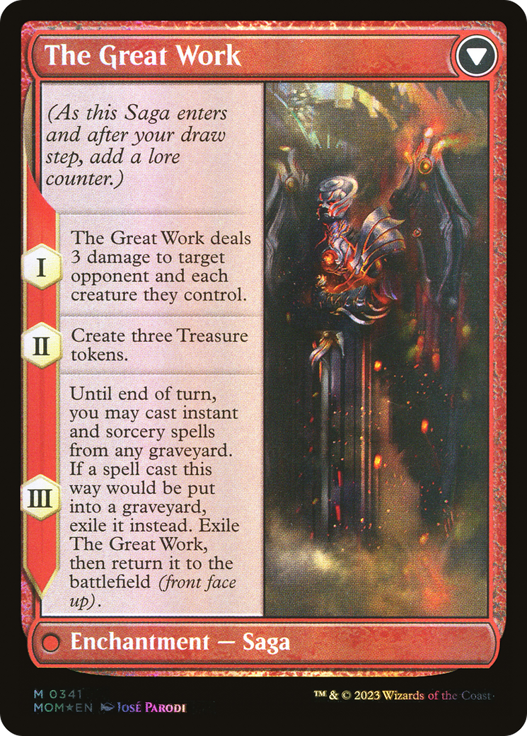 Urabrask // The Great Work (MOM-341) - March of the Machine (Borderless) Foil - Premium MTG Single from Wizards of the Coast - Just $520! Shop now at Game Crave Tournament Store