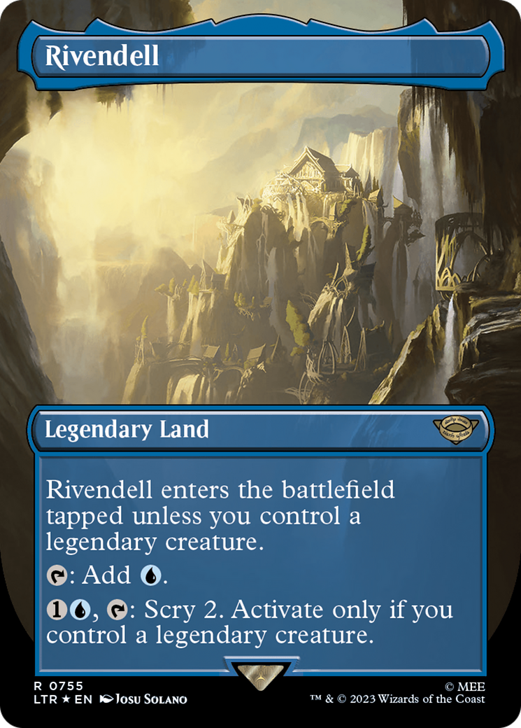 Rivendell (LTR-755) - The Lord of the Rings: Tales of Middle-earth (Borderless) Foil - Premium MTG Single from Wizards of the Coast - Just $1.99! Shop now at Game Crave Tournament Store