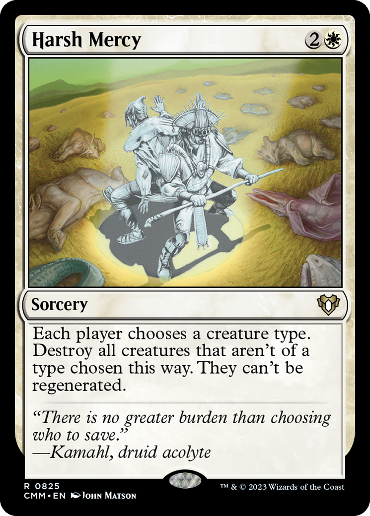 Harsh Mercy (CMM-825) - Commander Masters - Premium MTG Single from Wizards of the Coast - Just $0.15! Shop now at Game Crave Tournament Store