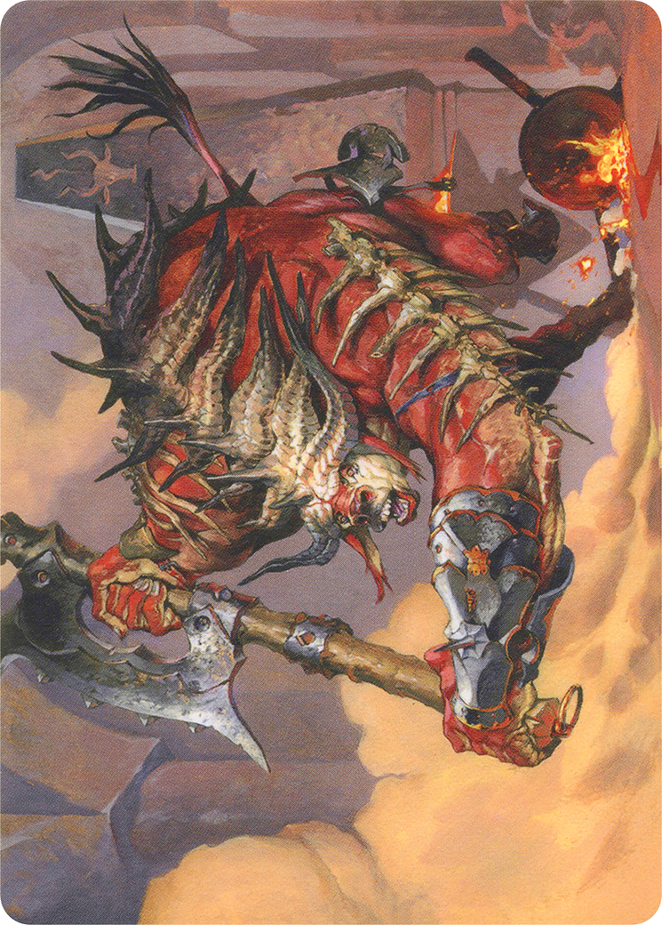 Spinehorn Minotaur // Spinehorn Minotaur (AMH1-038) - Modern Horizons Art Series (Borderless) - Premium MTG Single from Wizards of the Coast - Just $0! Shop now at Game Crave Tournament Store