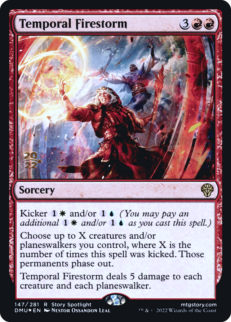 Temporal Firestorm (PDMU-147S) - Dominaria United Promos Foil - Premium MTG Single from Wizards of the Coast - Just $0.11! Shop now at Game Crave Tournament Store