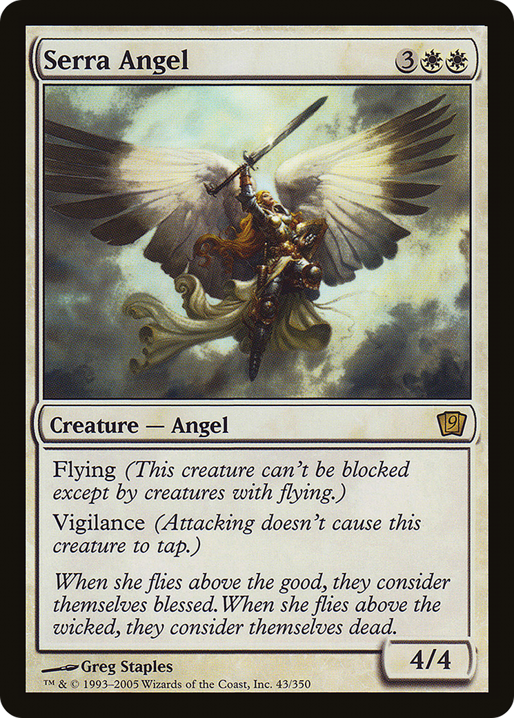 Serra Angel (9ED-43★) - Ninth Edition Foil - Premium MTG Single from Wizards of the Coast - Just $0.18! Shop now at Game Crave Tournament Store