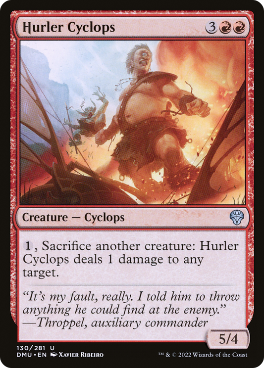 Hurler Cyclops (DMU-130) - Dominaria United - Premium MTG Single from Wizards of the Coast - Just $0.08! Shop now at Game Crave Tournament Store