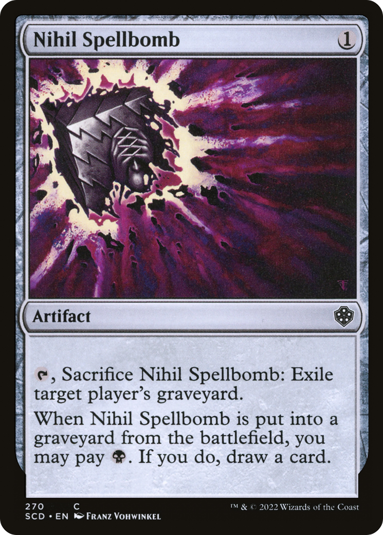 Nihil Spellbomb (SCD-270) - Starter Commander Decks - Premium MTG Single from Wizards of the Coast - Just $0.23! Shop now at Game Crave Tournament Store