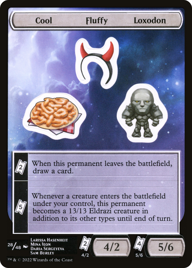 Cool Fluffy Loxodon (SUNF-028) - Unfinity Sticker Sheets - Premium MTG Single from Wizards of the Coast - Just $0.25! Shop now at Game Crave Tournament Store